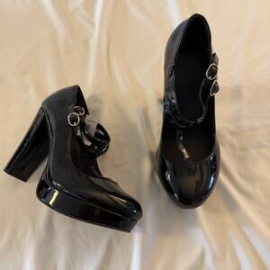NWT Torrid Black Patent Leather Mary Jane Platform Heels Sz 9